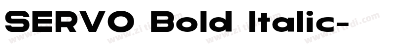 SERVO Bold Italic字体转换